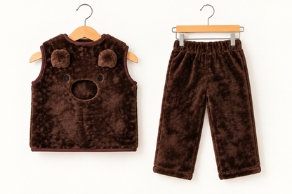 Unisex Furry Ted Gilet Set