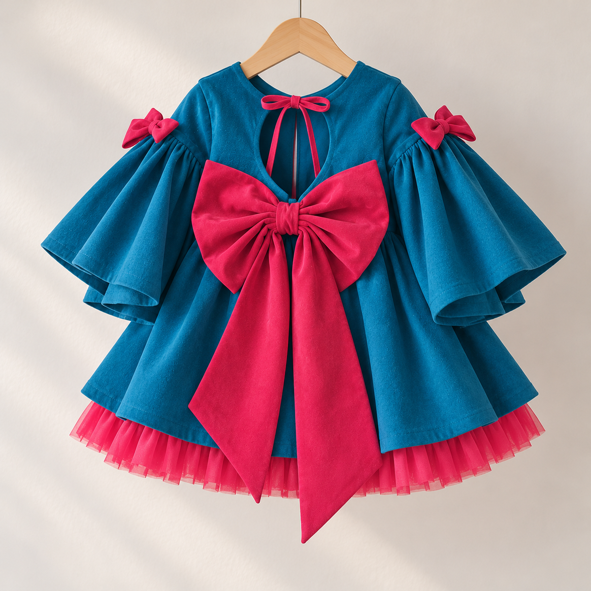 Girls Jane Bow Winter Dress