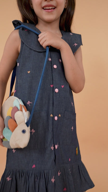 Bows & Hugs Denim Dress